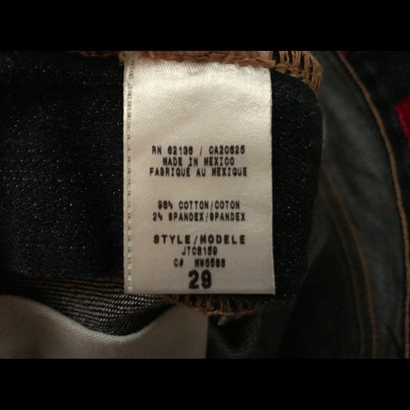 Guess dark denim jeans size 28 bell bottom - Picture 4 of 4